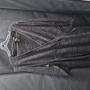 Lane Bryant Black and gold sweater dress